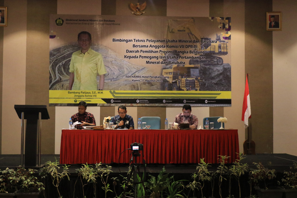 Bimbingan Teknis Pelayanan Usaha Mineral dan Batubara di Provinsi Kep. Bangka Belitung